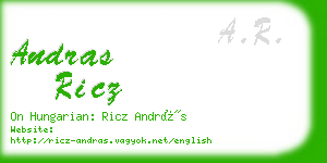 andras ricz business card
